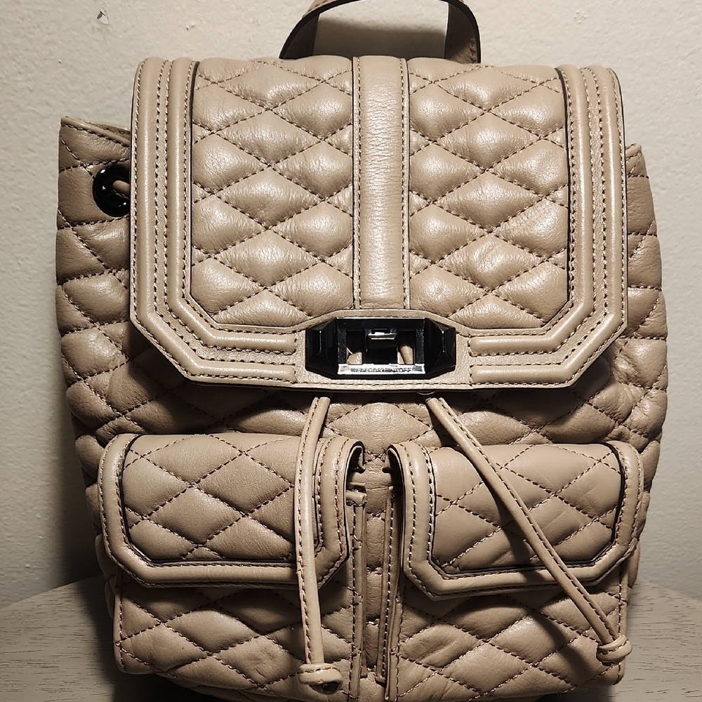 Quilted Tan Backpack